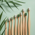 Bamboo Toothbrushes -- Family 8 Pack